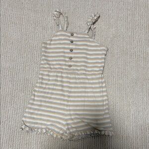 Rylee + Cru Striped Girls Romper 4-5Y
